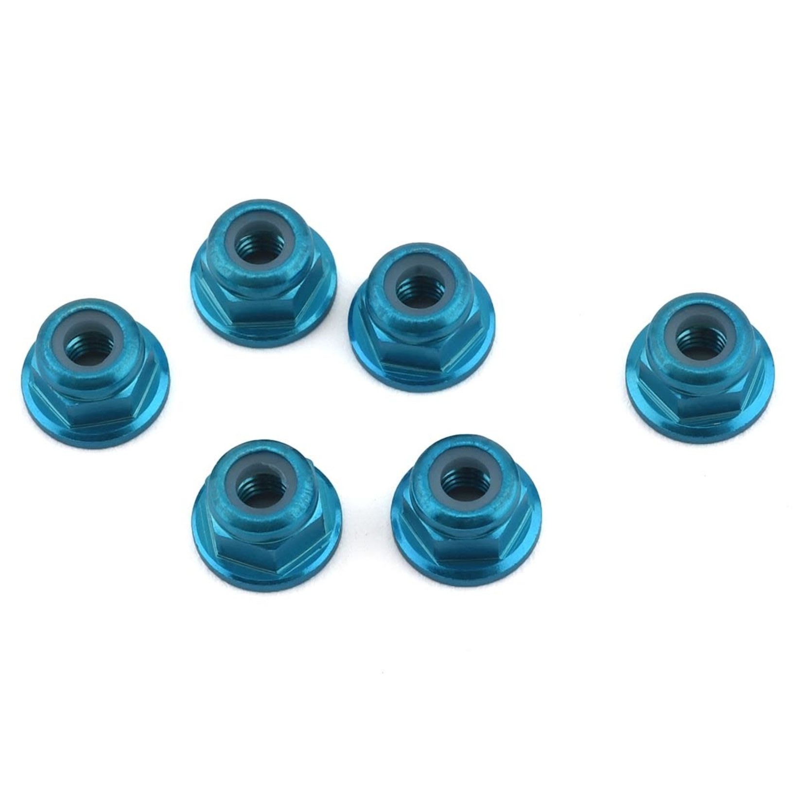1UP Racing 1UP Racing 3mm Aluminum Flanged Locknuts (Blue) (6) #80514