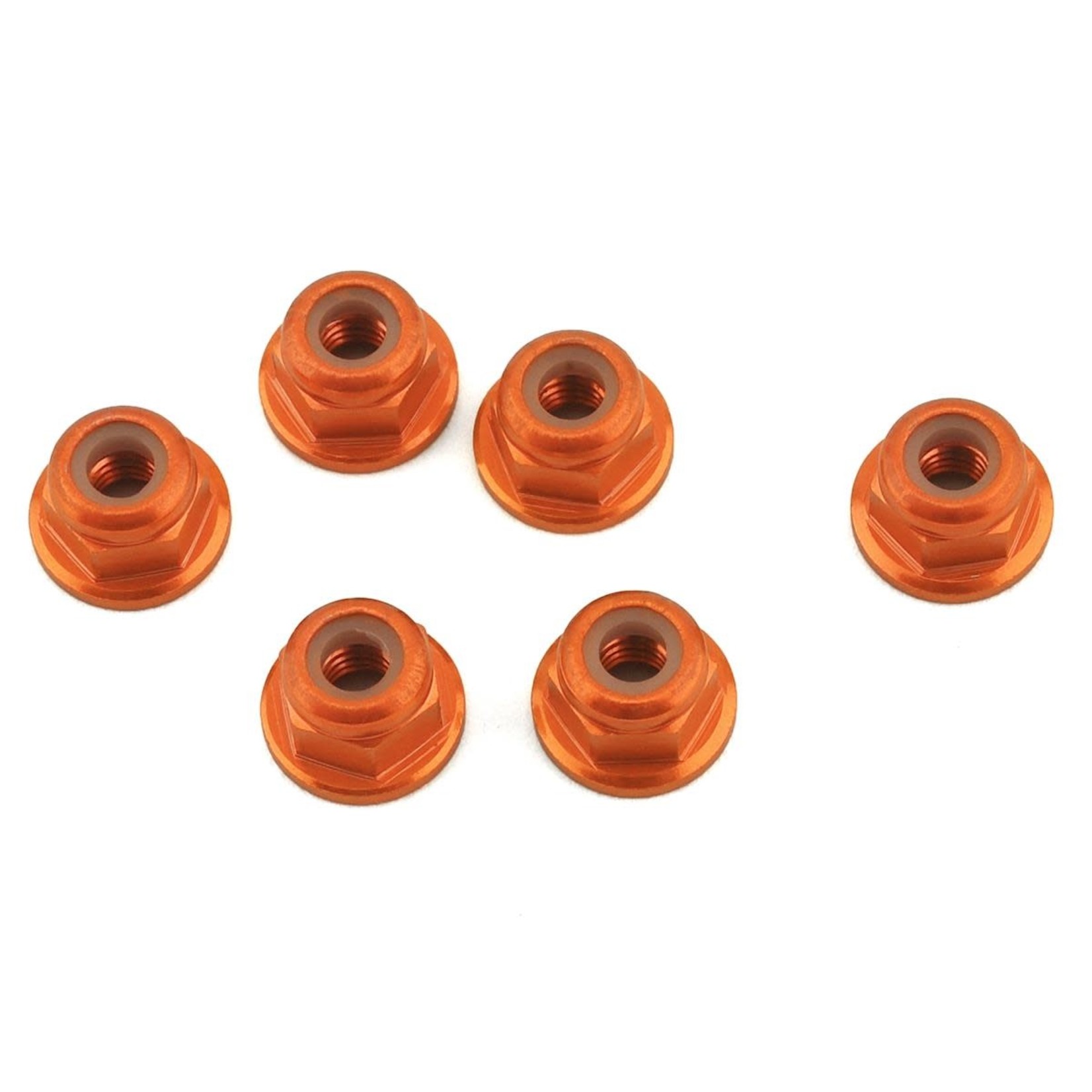 1UP Racing 1UP Racing 3mm Aluminum Flanged Locknuts (Orange) (6) #80554
