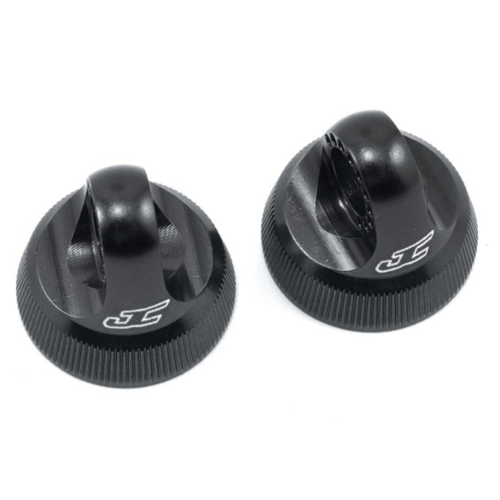 JConcepts #2490-2 JConcepts Fin Aluminum 12mm V2 Shock Cap (Black) (2)