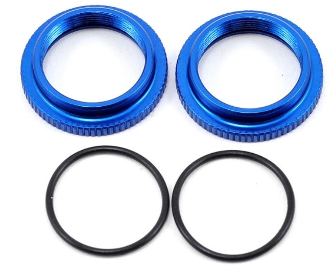 Team Associated 12mm Big Bore Threaded Collar (Blue) (2) #91304 - Hobby ...