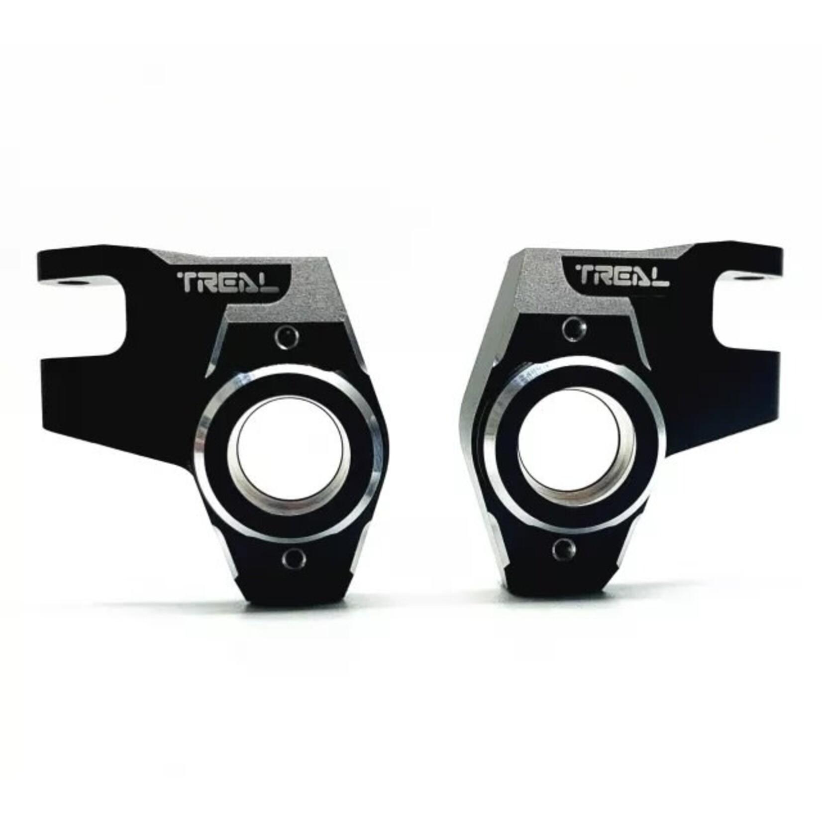 Treal #X00302L02D Treal SCX10 III Ford Bronco Aluminum Front Steering Knuckles (Black)