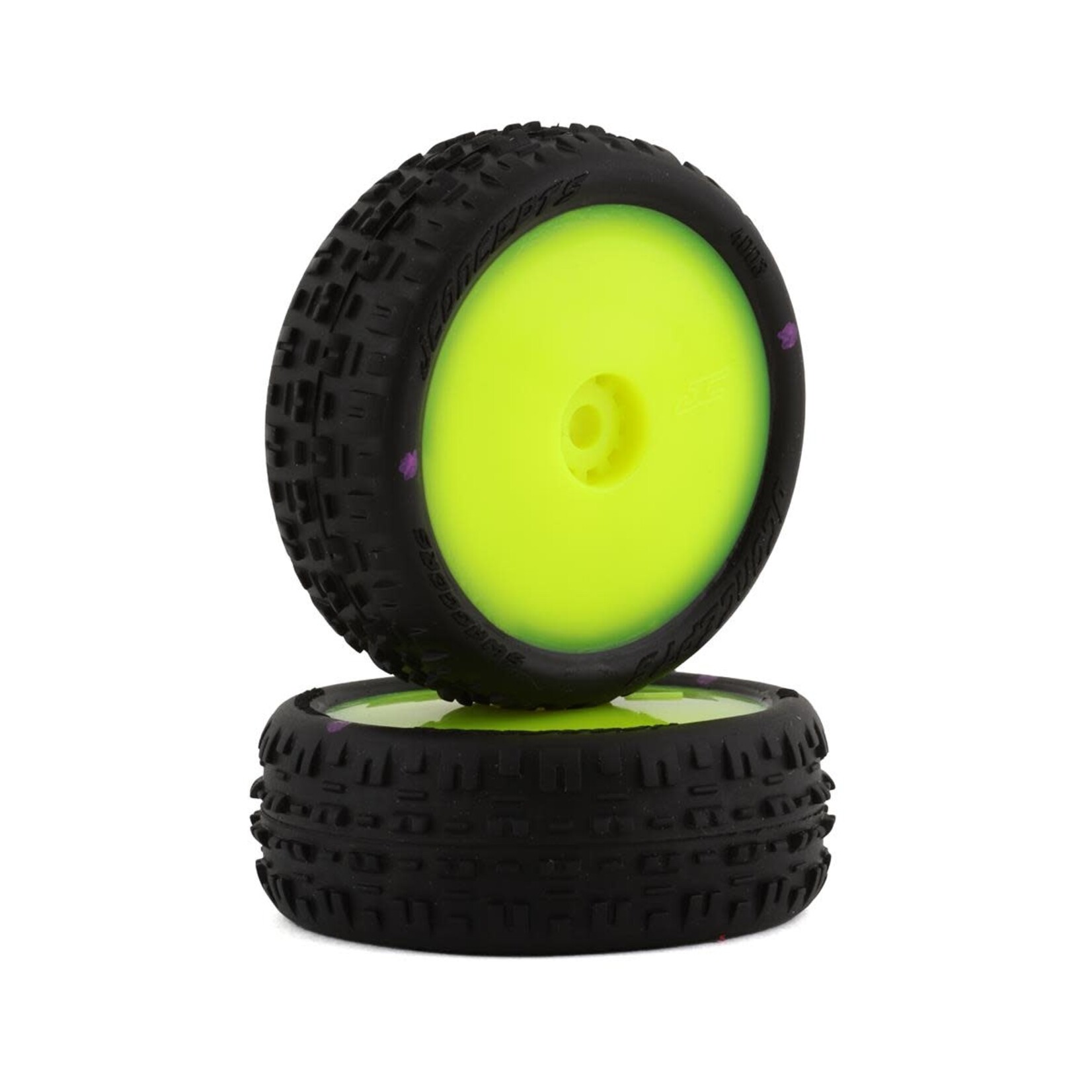 JConcepts #4003-201011 JConcepts Mini-B Swagger Pre-Mounted Front Tires (Yellow) (2) (Pink)