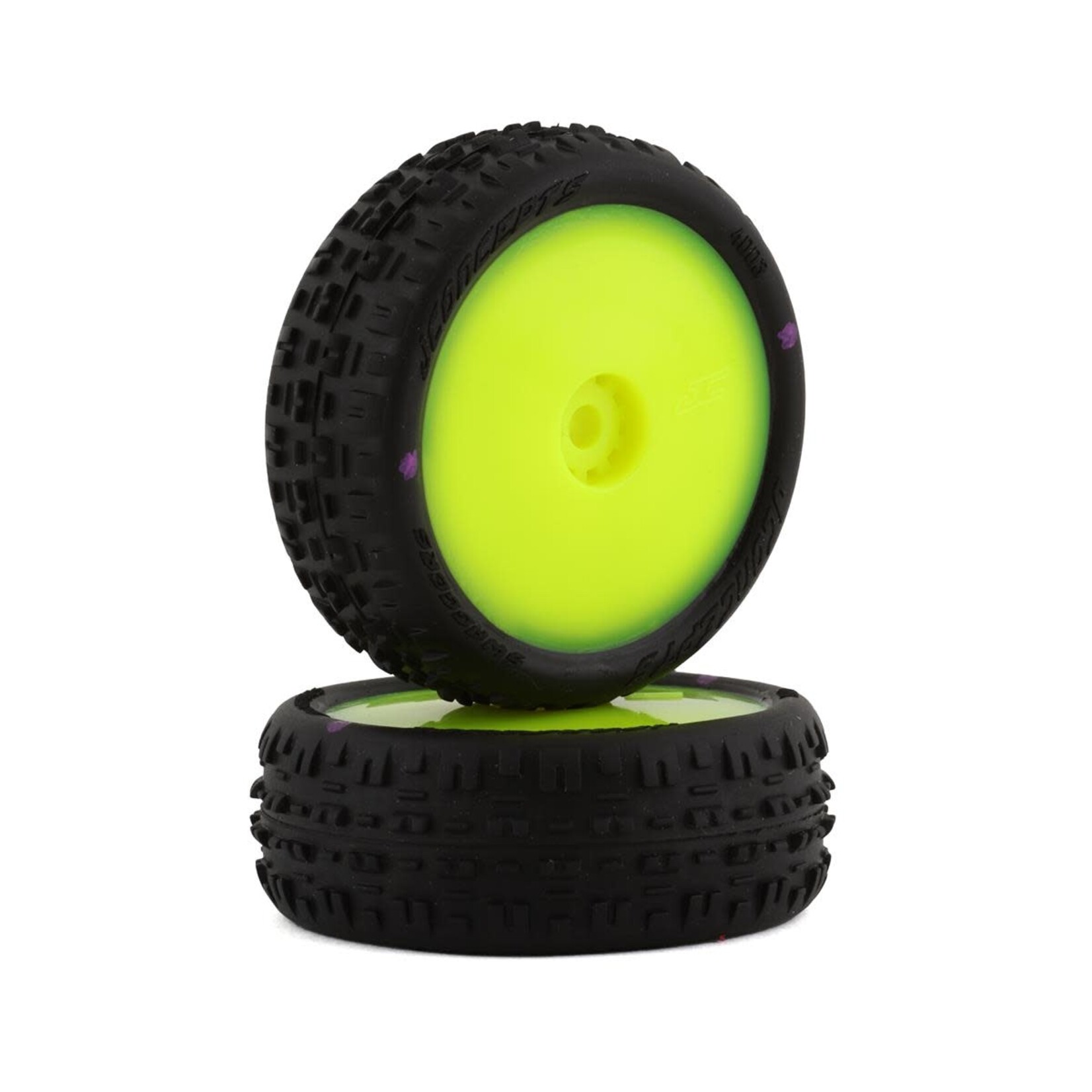 JConcepts JConcepts Mini-B Swagger Pre-Mounted Front Tires (Yellow) (2) (Pink) #4003-201011