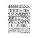 Firebrand RC Firebrand RC Numb3Rs 3 Rocket Decal Set (White w/Black Outlines) #FRB07081