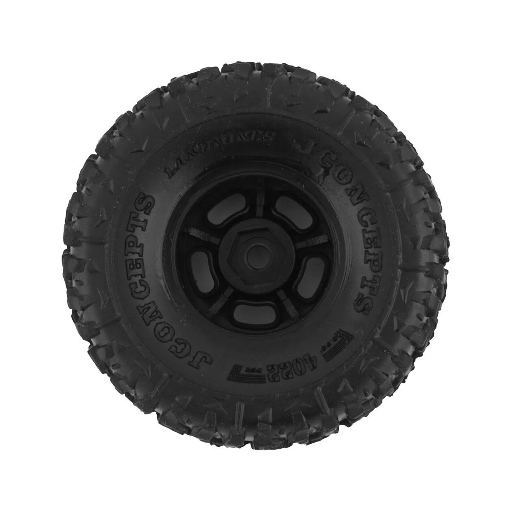 JConcepts #4022-35911 JConcepts Landmines 1.0" Pre-Mounted Tires w/Glide 5 Wheels (Black) (4) (Gold) w/7mm Hex
