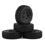JConcepts #4022-35911 JConcepts Landmines 1.0" Pre-Mounted Tires w/Glide 5 Wheels (Black) (4) (Gold) w/7mm Hex