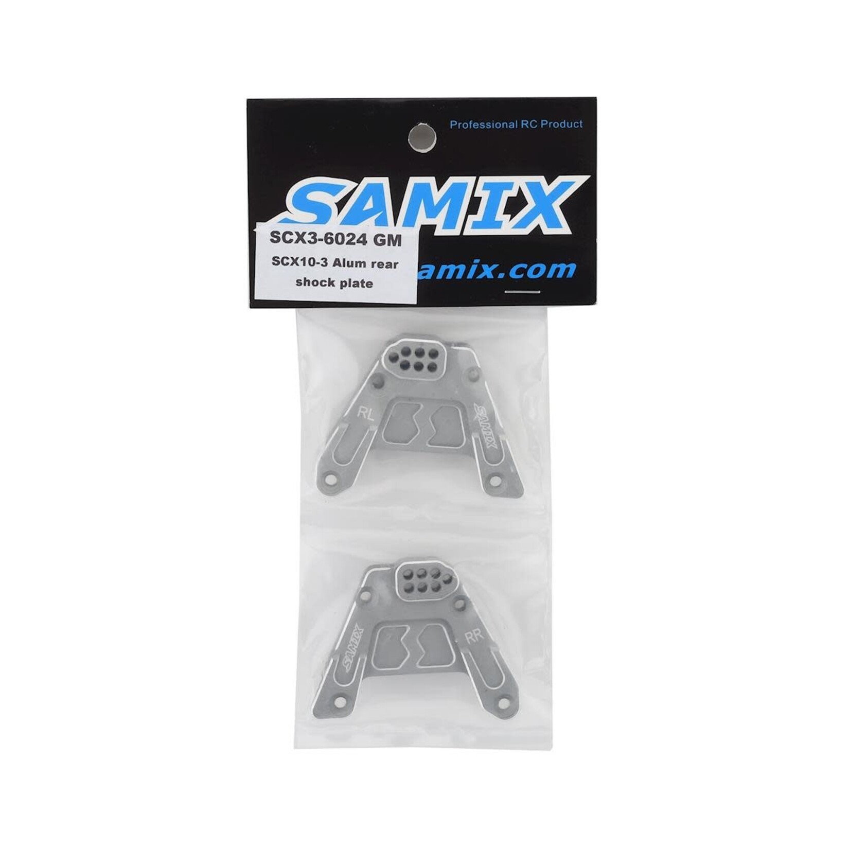 Samix Samix SCX10 III Rear Shock Plate (2) (Grey) #SCX3-6024-GM
