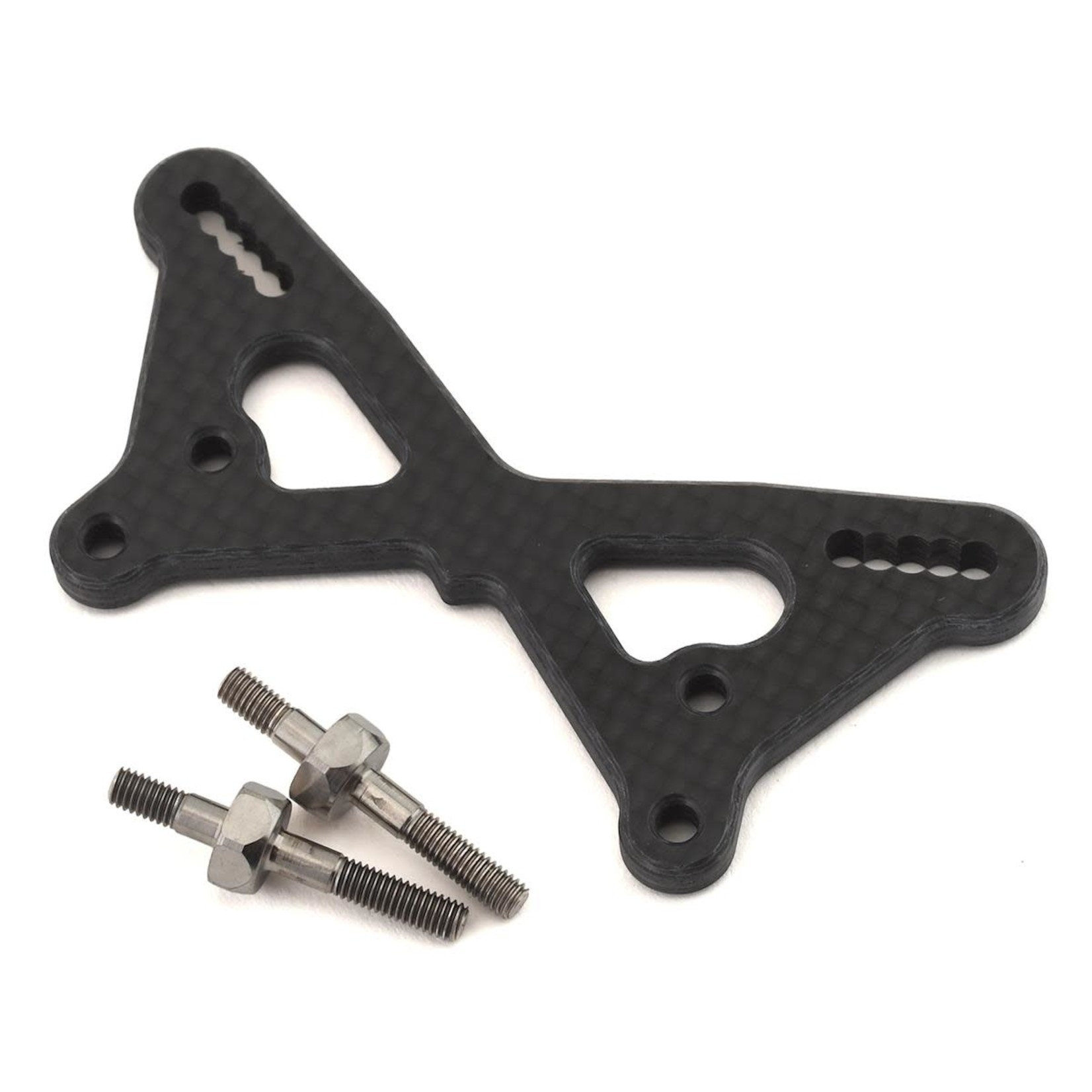 TLR #TLR334061 Team Losi Racing 22 5.0 +2mm Carbon Front Tower w/Titanium Standoffs
