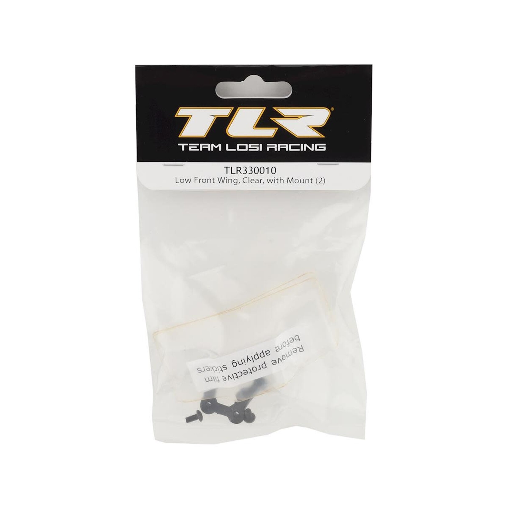 TLR Team Losi Racing Low Front Wing w/Mount (Clear) (2)  #TLR330010