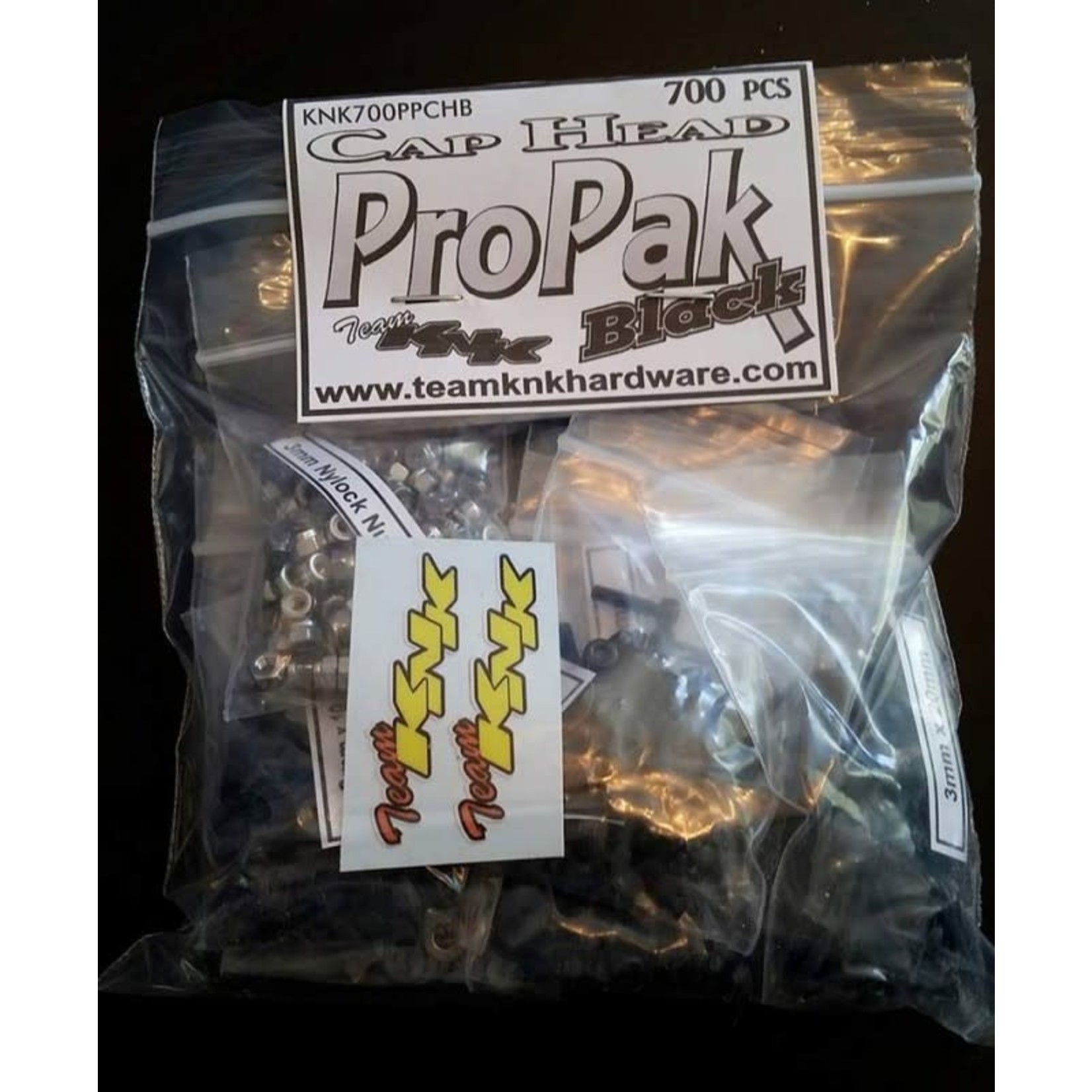 Team KNK KNK (700 pcs) Cap Head ProPak Black Oxide Bulk Bag #KNK700PPCHB