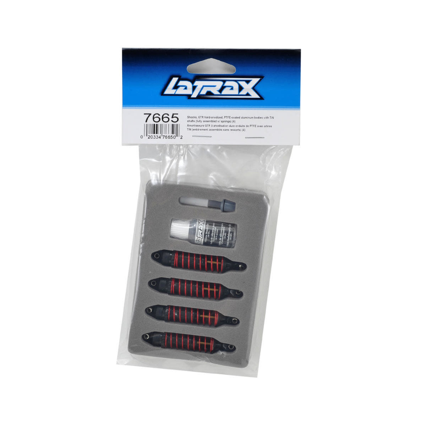 LaTrax Traxxas LaTrax Hard-Anodized GTR Shocks w/TiN shafts (4) #7665