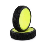 JConcepts JConcepts Fuzz Bite LP 2.2 Mounted 2WD Front Buggy Tire (Yellow) (2) (Pink) (Carpet) w/12mm Hex #3165-201011