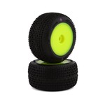 JConcepts #4005-201021 JConcepts Mini-B/Mini-T 2.0 Twin Pin Pre-Mounted Rear Tires (Yellow) (2) (Pink)