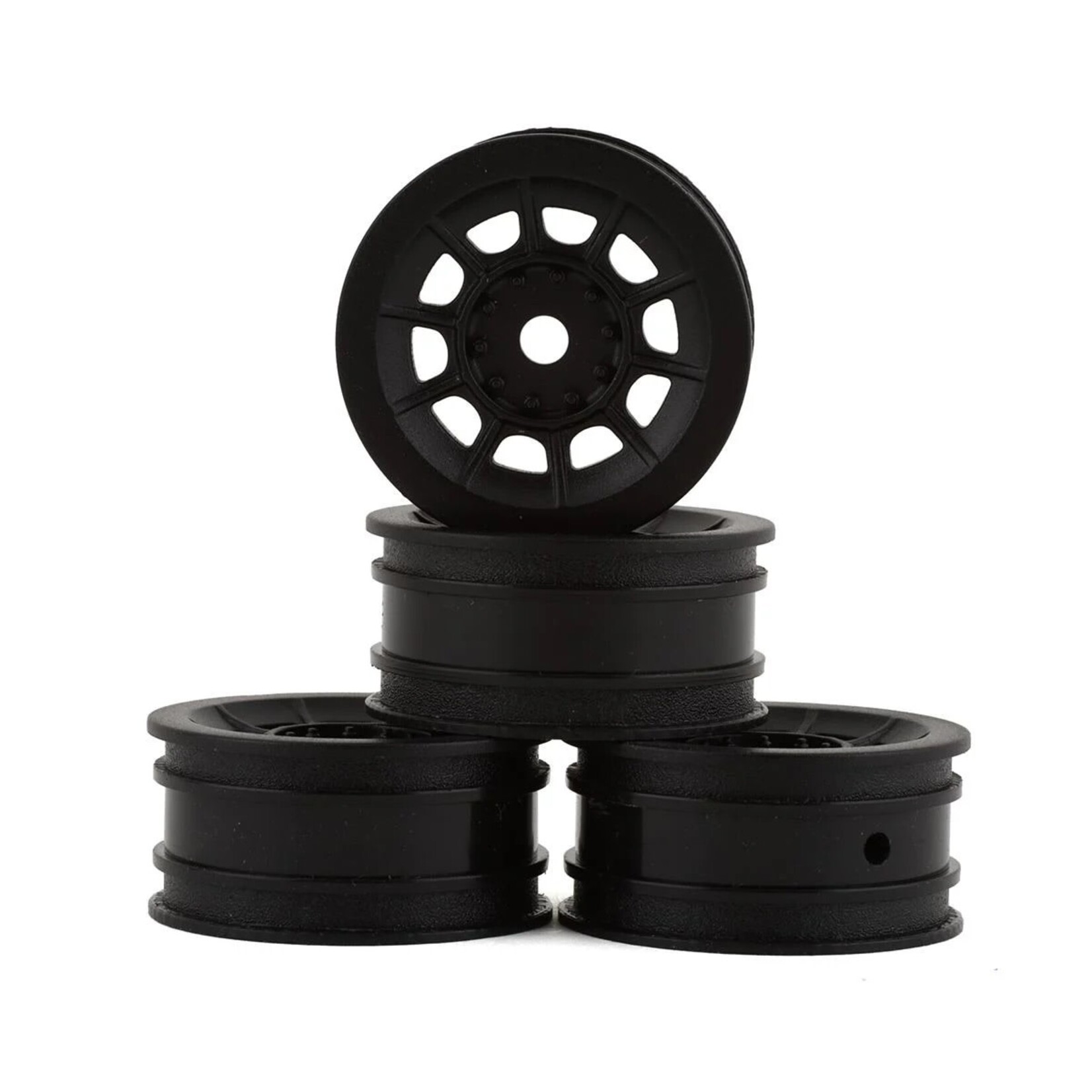 JConcepts #3430B JConcepts Axial SCX24 Hazard 1.0" 1/24 Crawler Wheels (Black) (4) w/7mm Hex