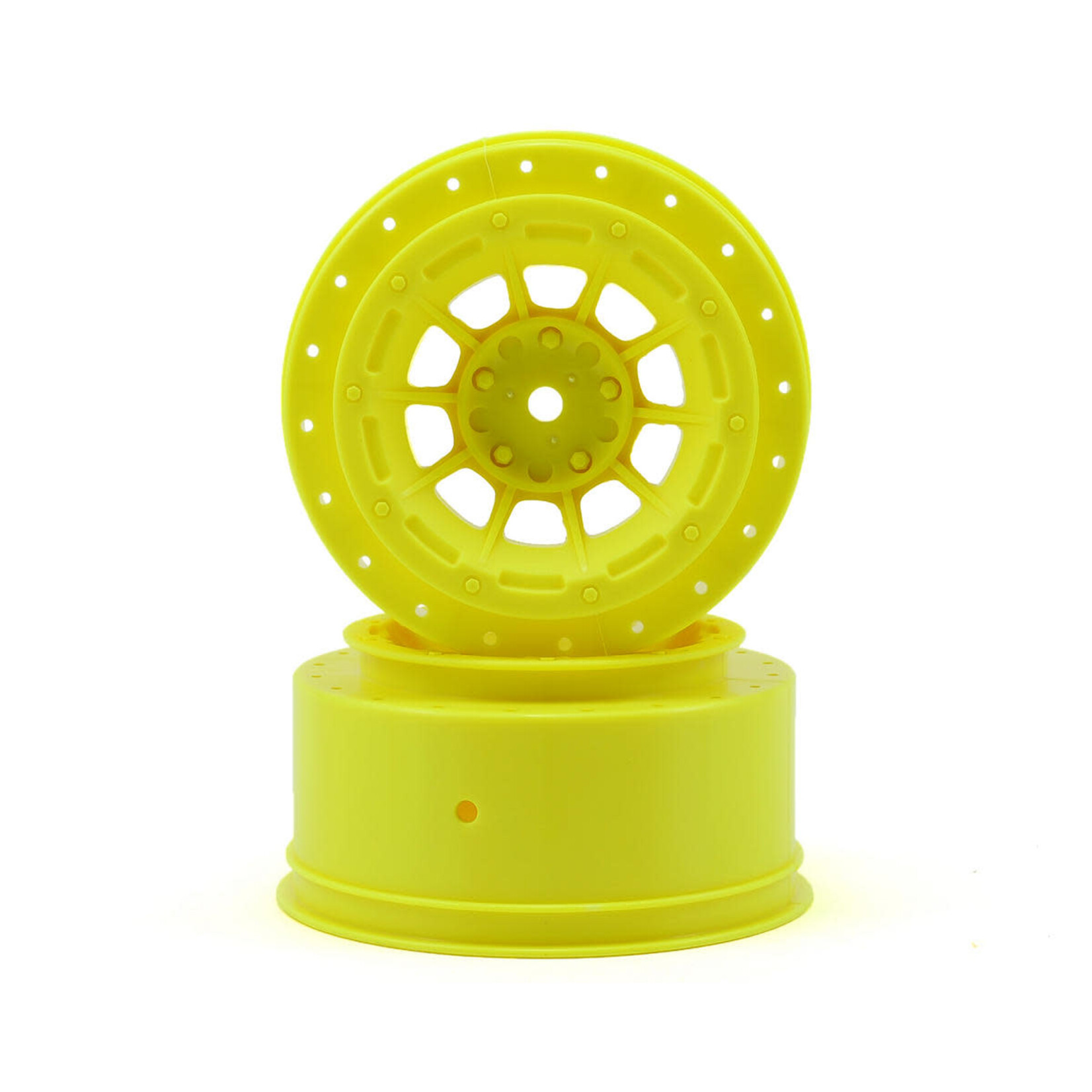 JConcepts #3351Y JConcepts 12mm Hex Hazard Short Course Wheels (Yellow) (2) (Slash)