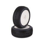 GRP #GBX07X  GRP Easy Pre-Mounted 1/8 Buggy Tires (2) (White) (Extra Soft)
