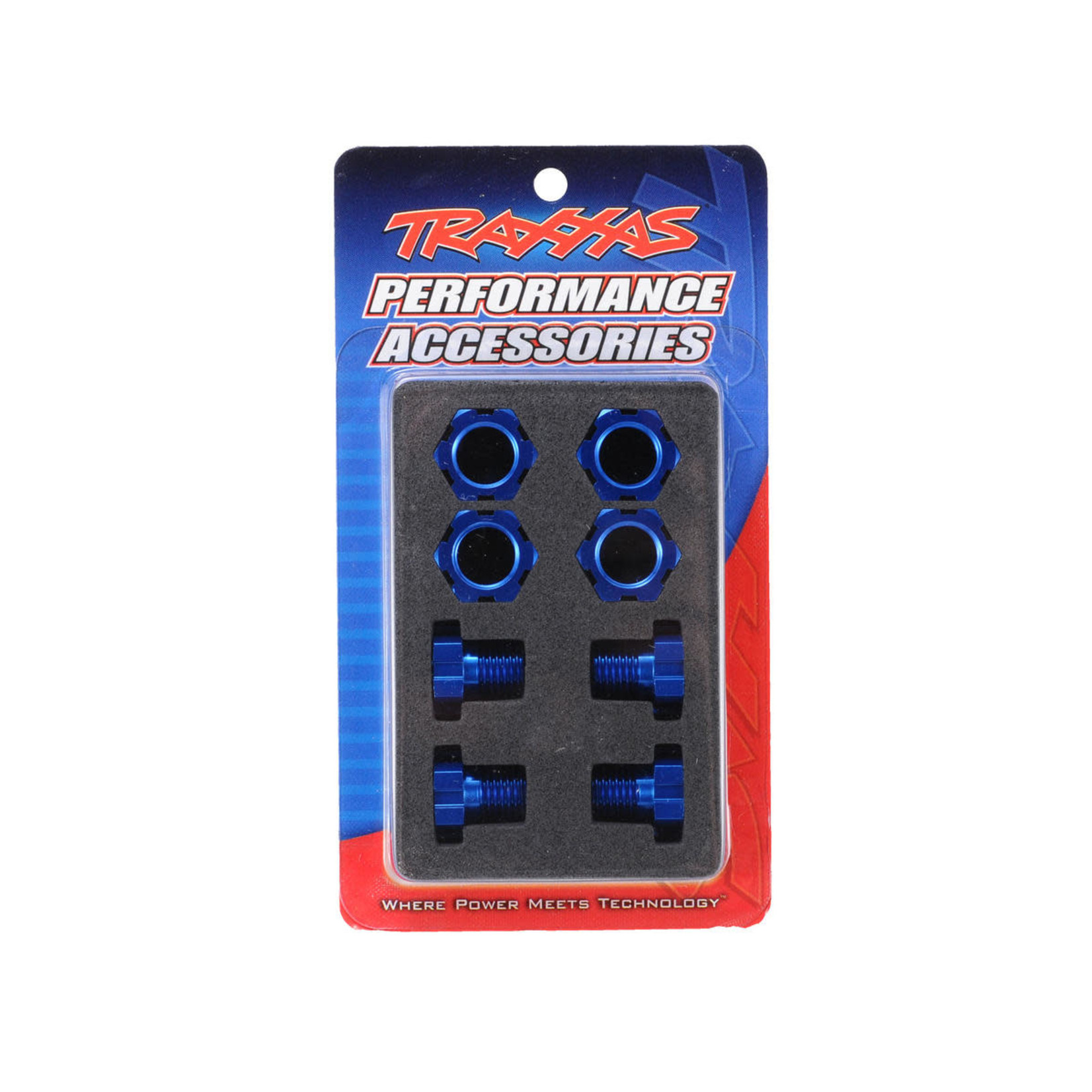 Traxxas #5353X Traxxas 17mm Splined Wheel Hub Set (Blue) (4)