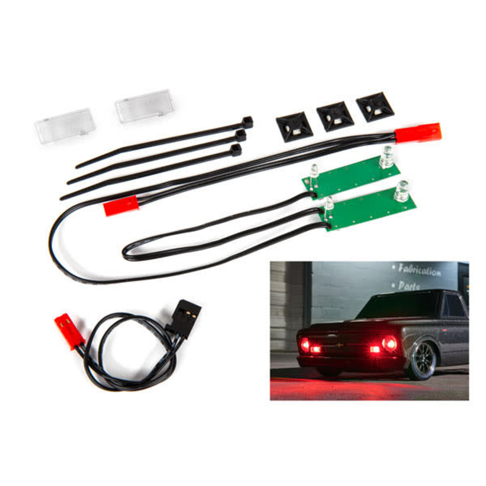 Traxxas #9496R Traxxas Drag Slash Chevrolet C10 Front LED Light Set (Red)