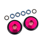 Traxxas Traxxas Bandit/Rustler/Stampede 2WD Aluminum Wheelie Bar Wheels (Pink) (2) #9461P