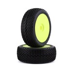 GRP #GBY07A  GRP Easy Pre-Mounted 1/8 Buggy Tires (2) (Yellow) (Soft)