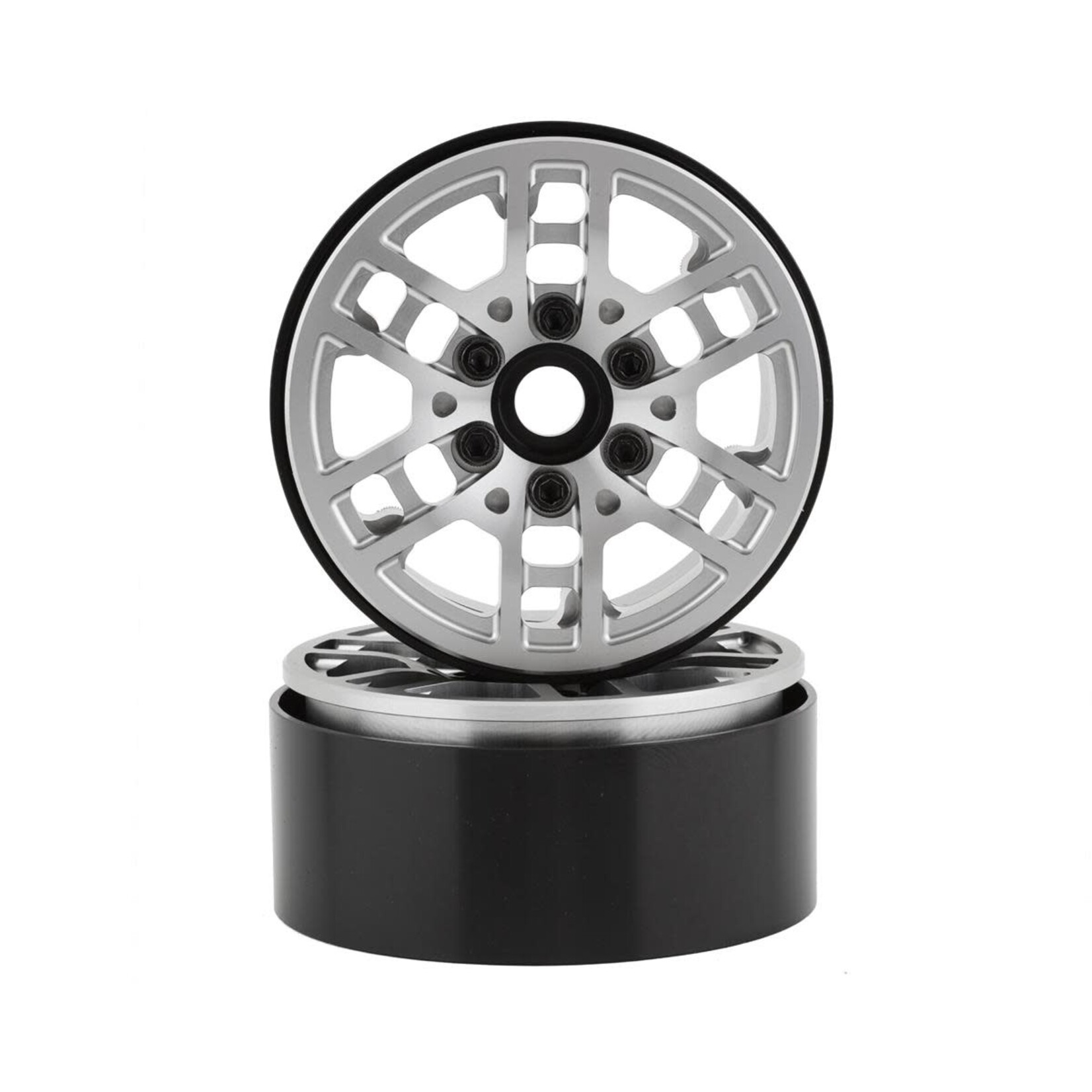 SSD RC #SSD00531 SSD RC Toycoma 1.9" Beadlock Crawler Wheels (Silver) (2)