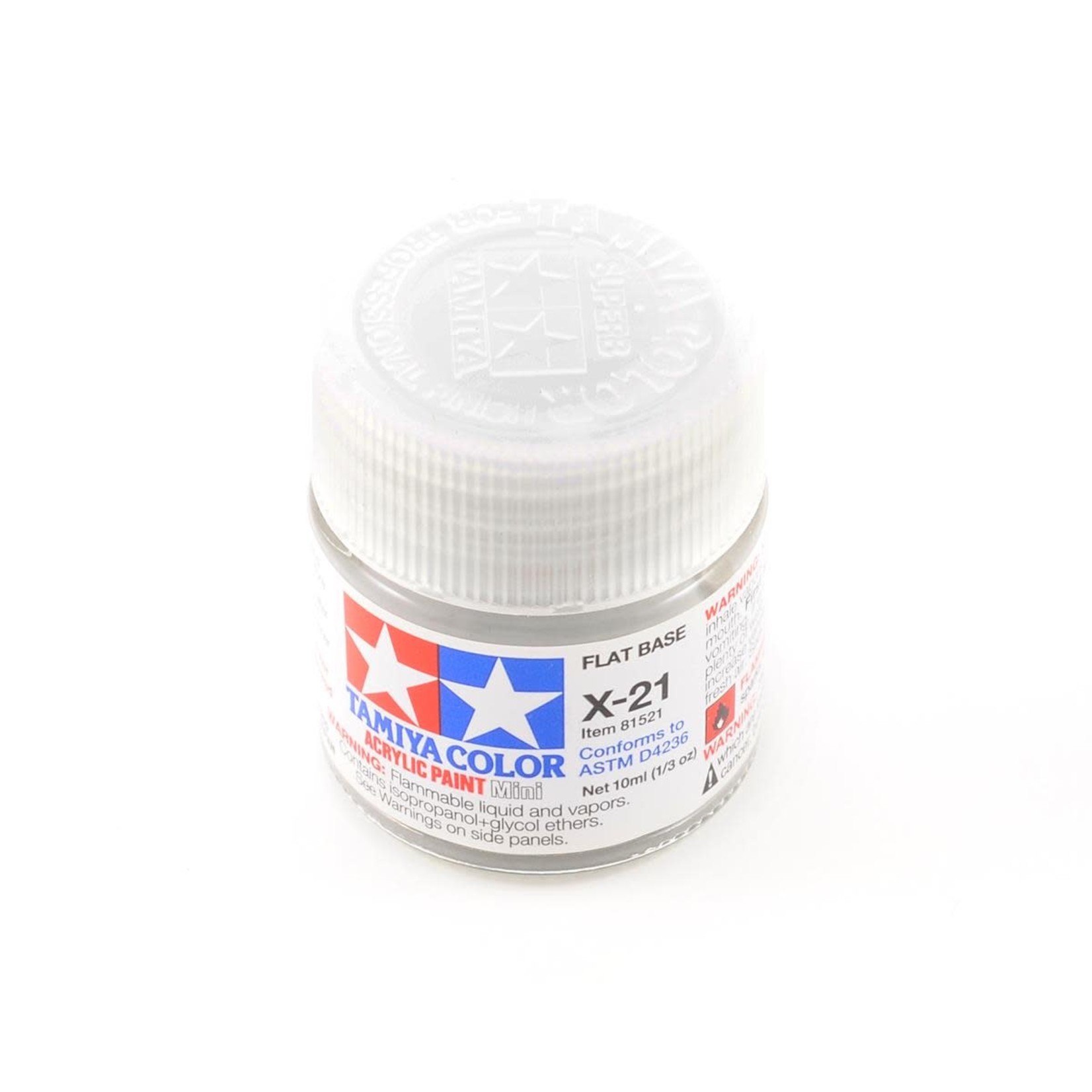 Tamiya #81521 Tamiya X-21 Flat Base Acrylic Paint (10ml) #81521