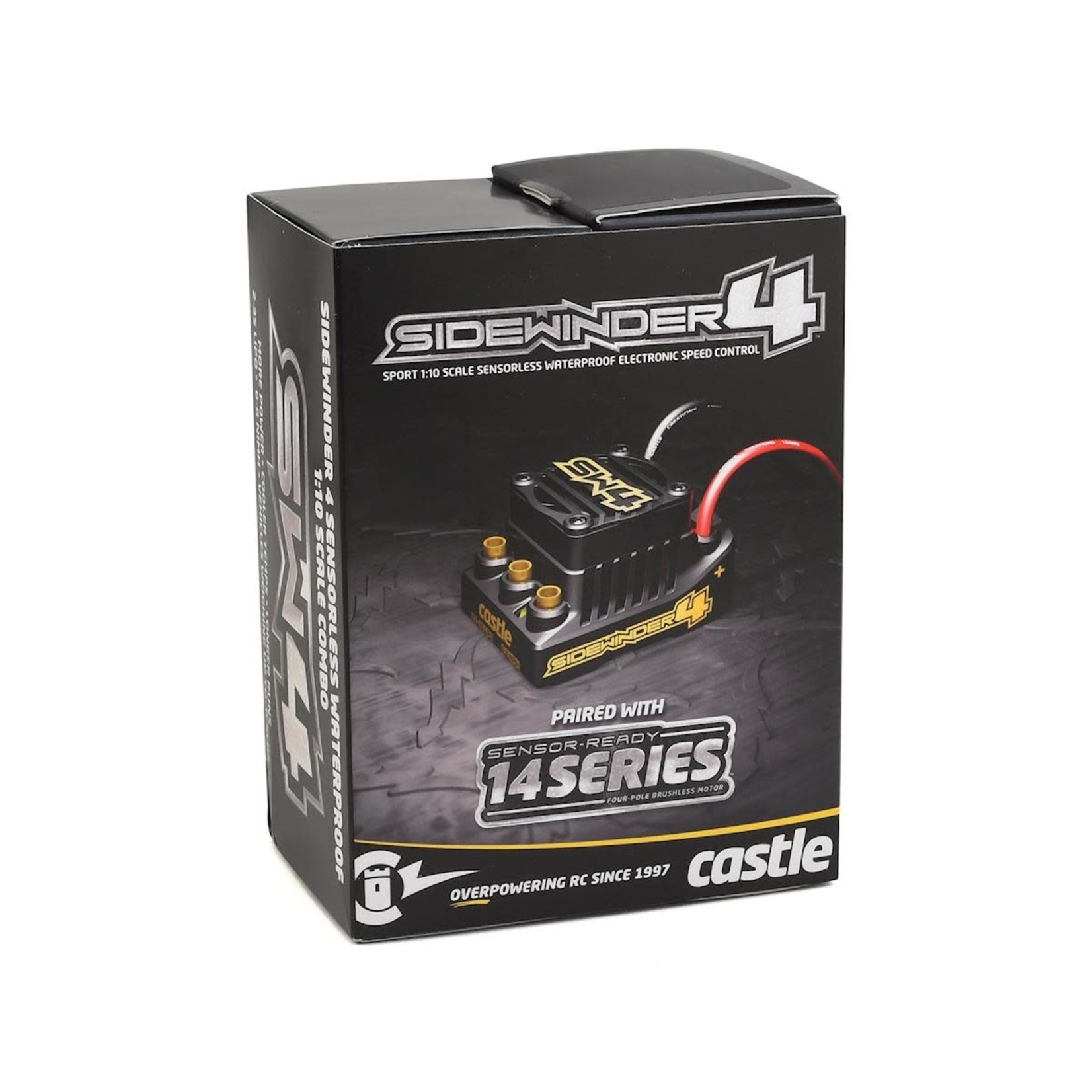 Castle Creations #010-0164-03 Castle Creations Sidewinder SW4 Waterproof 1/10 ESC/Motor Combo w/1406 (6900kV)  (On Road Edition)