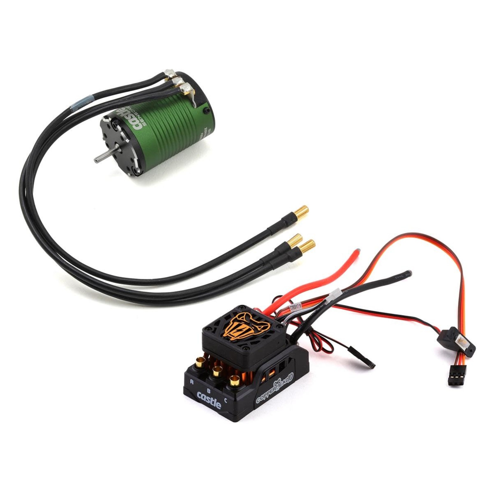 Castle Creations #010-0166-01 Castle Creations Copperhead 10 Waterproof 1/10 Sensored Combo w/1406 (4600Kv) (Basher Edition)