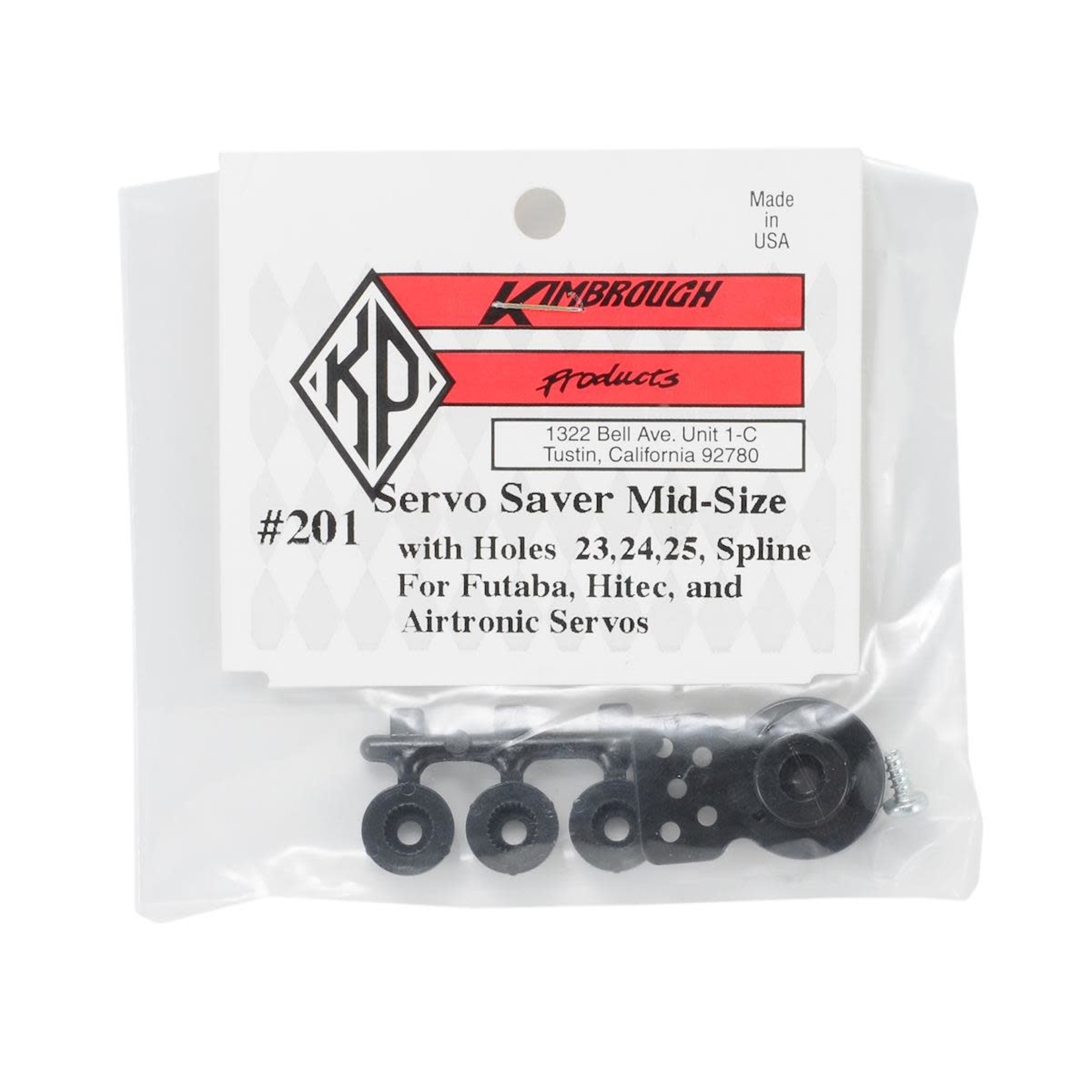 Kimbrough Kimbrough Mid-Size Servo Saver w/ holes 23, 24 & 25 Spline Drive # 201