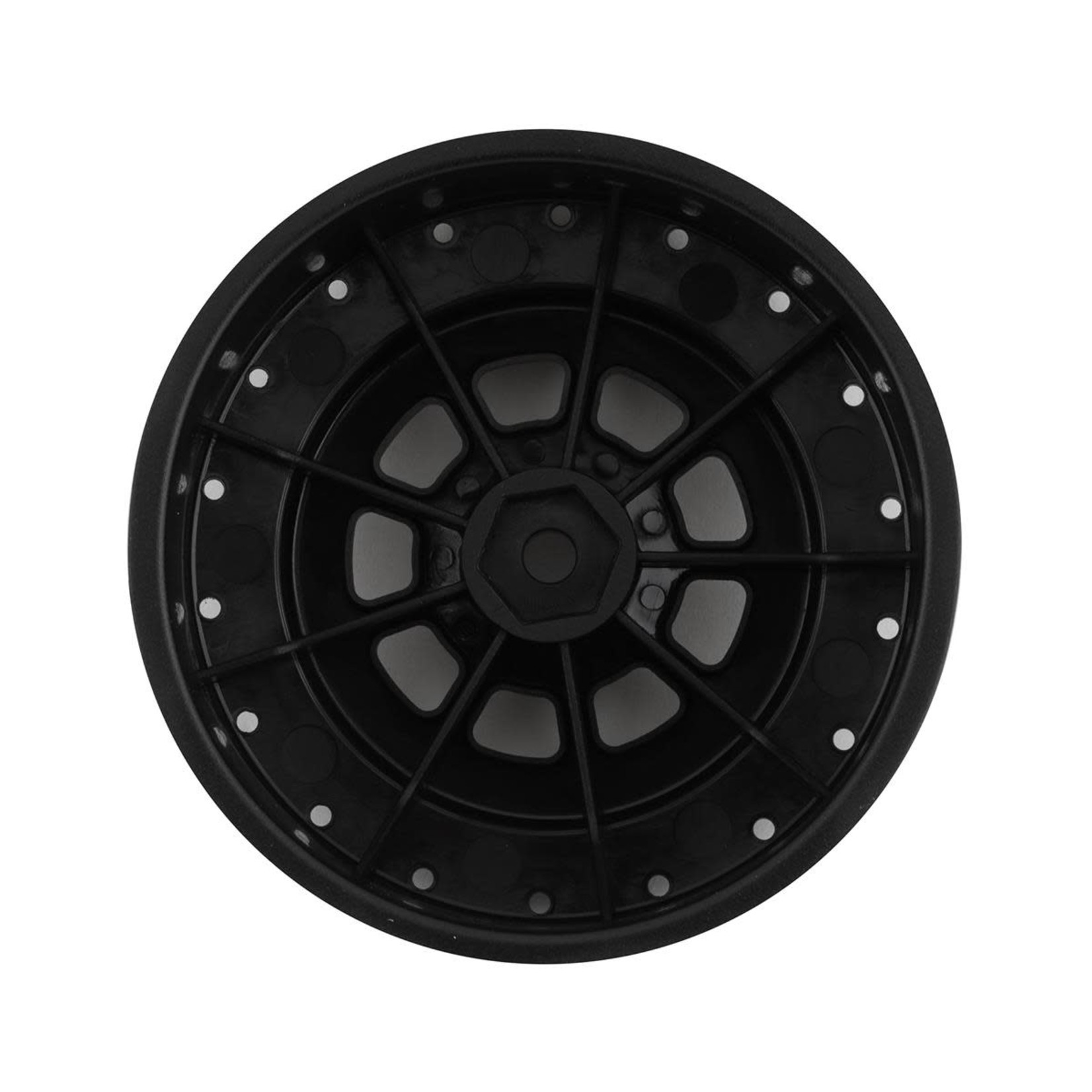 JConcepts #3420B JConcepts 9-Shot Short Course Wheels w/3mm Offset (2) (Black) w/12mm Hex