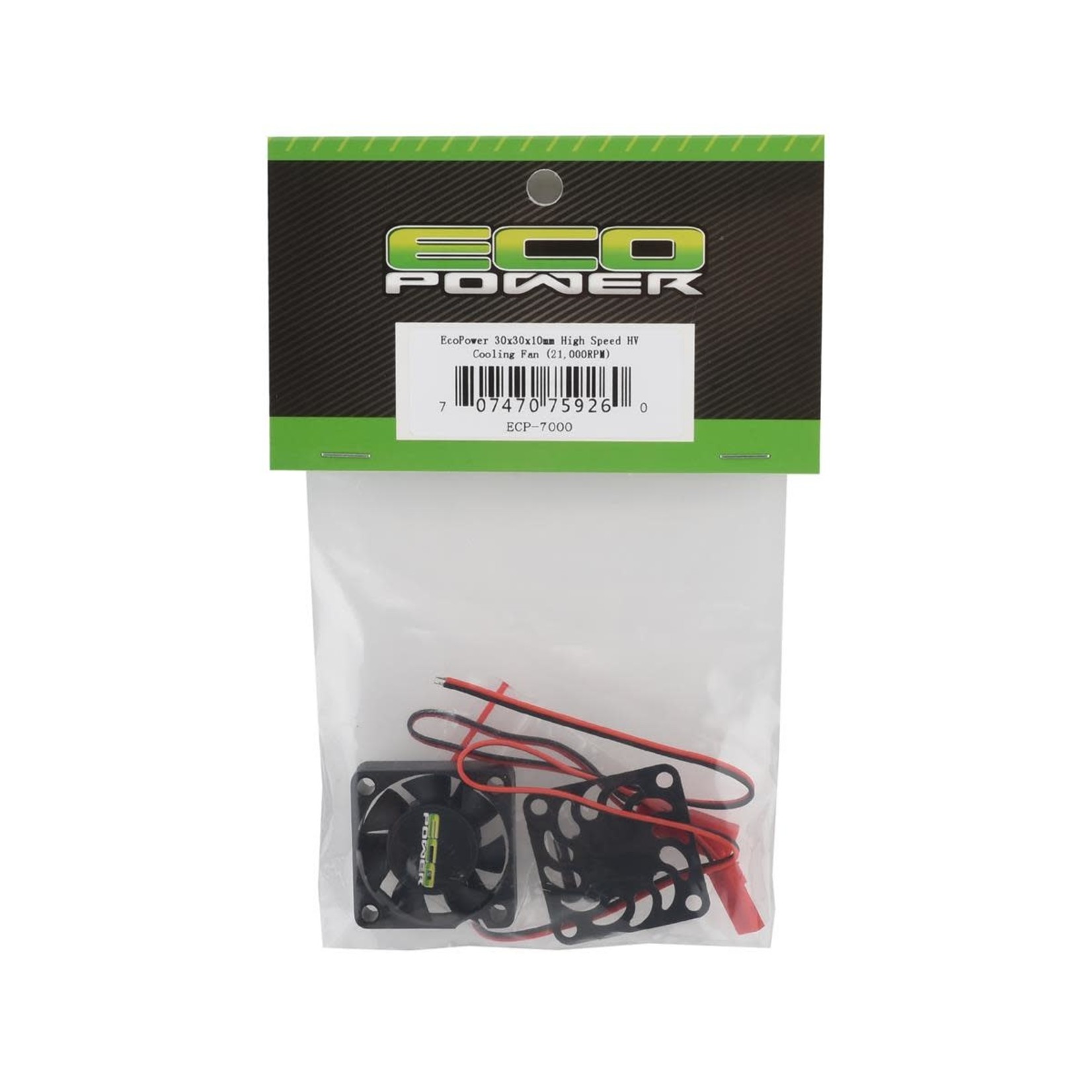 EcoPower #ECP-7000 EcoPower 30x30x10mm High Speed High Volt Cooling Fan (21,000RPM)
