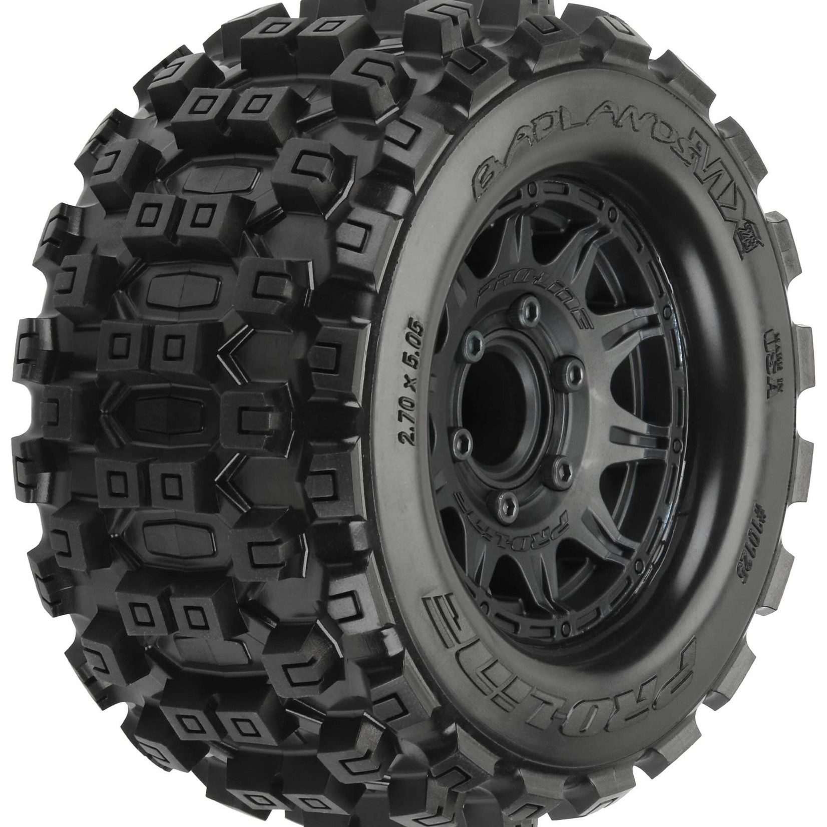 Pro-Line ProLine 1/10 Badlands MX28 Fr/Rr 2.8" MT Tires Mounted 12mm Blk Raid (2) #10125-10