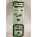 Evergreen Scale Models Evergreen 113 - .015" X .060" OPAQUE WHITE POLYSTYRENE STRIP #Evergreen 113