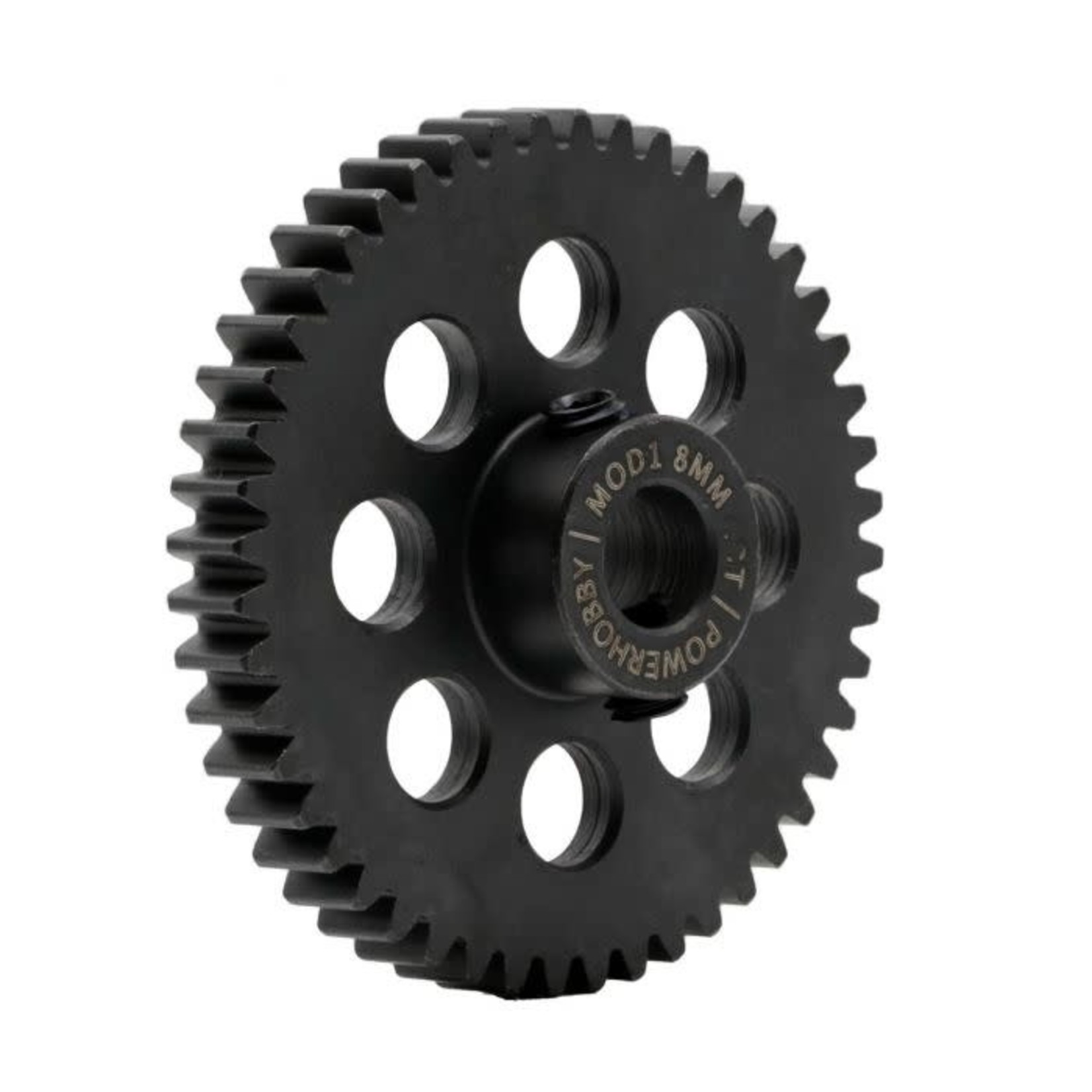 Power Hobby #PHBPH42TM8 Power Hobby Hardened Steel 42 Tooth Mod1 8mm Pinion Gear with 2 Grub Screws