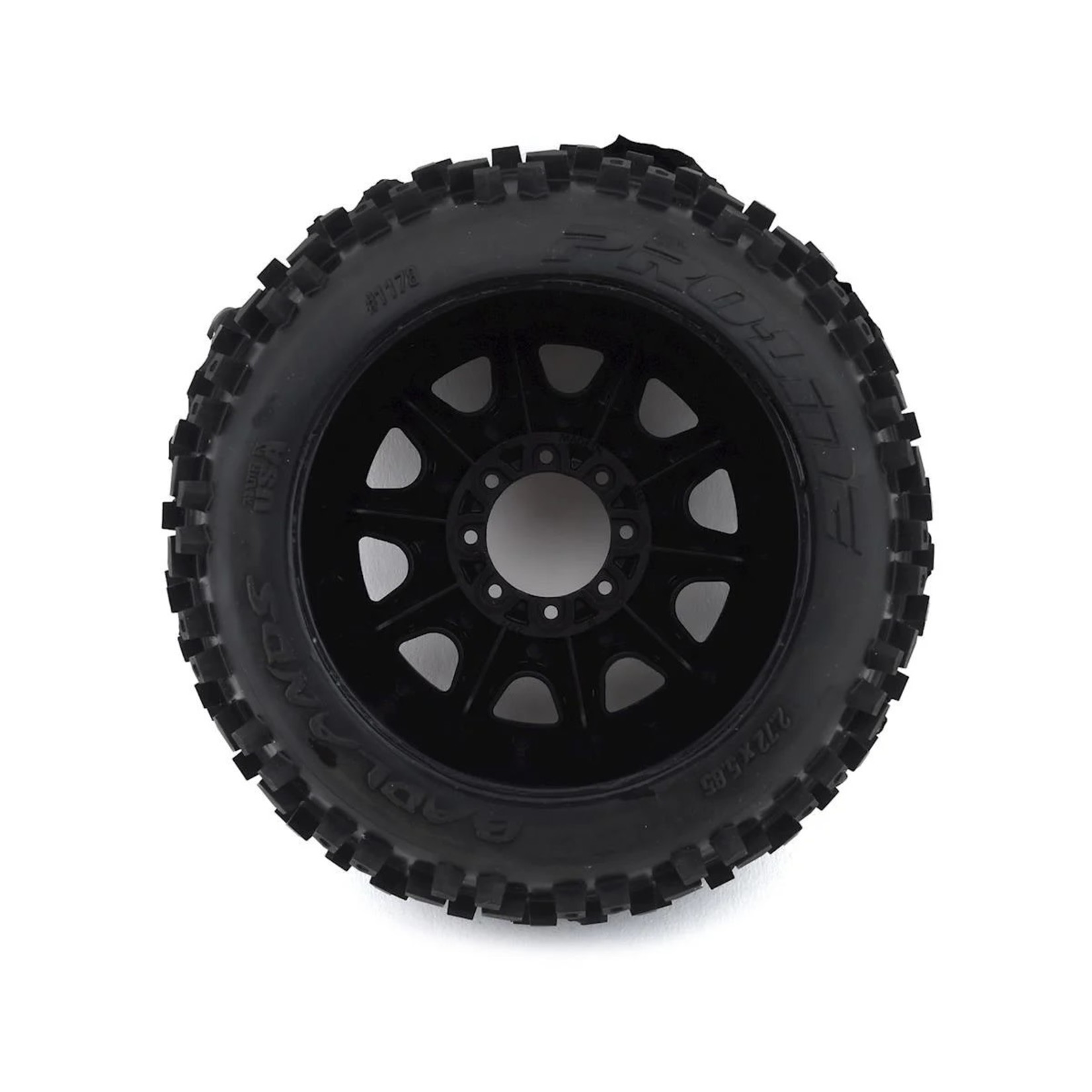 Pro-Line Pro-Line Badlands 3.8" Pre-Mounted Truck Tires (2) (Black) w/Raid Wheels (M2) #1178-10