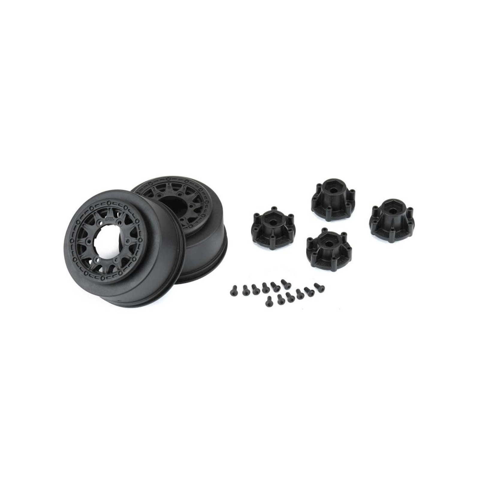 Pro-Line Pro-Line Raid Short Course Wheels (Black) (2) (Traxxas Slash) w/Removable 12mm Hex #2785-03