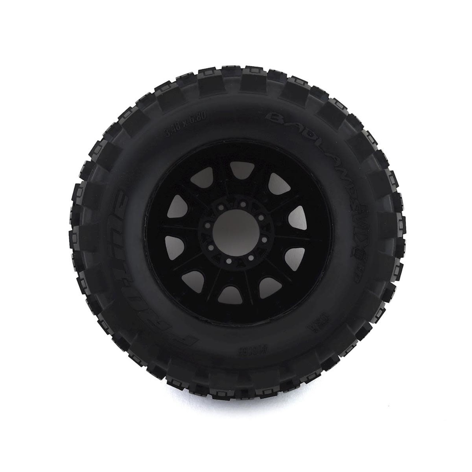 Pro-Line #10166-10 Pro-Line Badlands MX38 HP Belted 3.8" Pre-Mounted Truck Tires (2) (Black) (M2) w/Raid Wheels