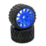 Power Hobby Power Hobby Scorpion Belted Monster Truck Tires/Wheels,  w/17mm Hex (2) Sport-Blue #PHBPHT1131SBLUE