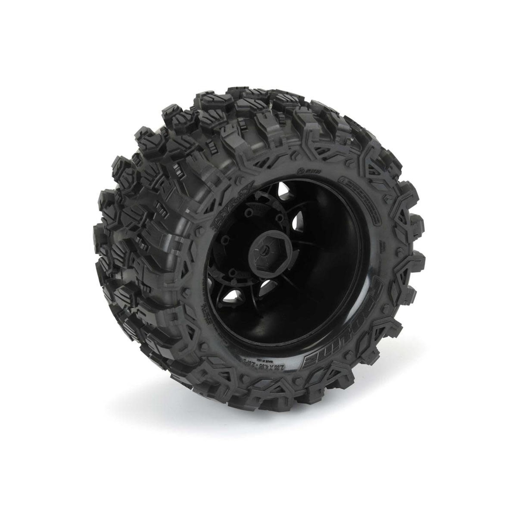 Pro-Line #PRO1019010 Pro-Line Hyrax 2.8" Pre-Mounted w/Raid Rear Wheels (2) (Black) w/Removable 12mm Hex