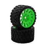 Power Hobby #PHBPHT1131SGREEN  Power Hobby Scorpion Belted Monster Truck Tires/Wheels w/ 17mm Hex (2) Sport-Green