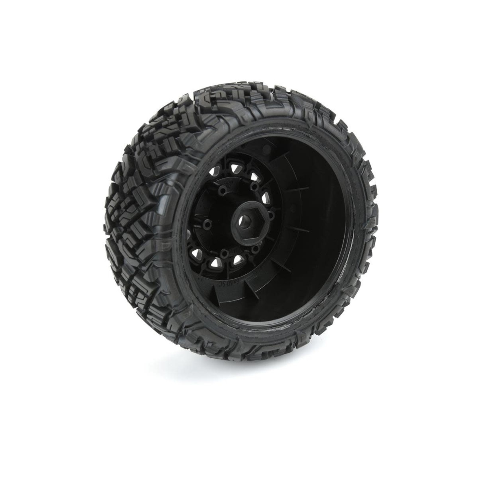 Pro-Line Pro-Line Icon SC Pre-Mounted Tires w/Raid Wheels (Black) (2) (M2) w/Removable 12mm Hex #10182-10