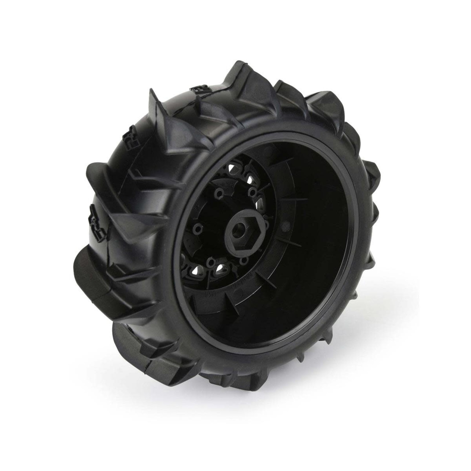 Pro-Line #10185-10 Pro-Line Dumont Paddle 2.2/3.0 Pre-Mounted Tires w/Raid Wheels (Black) (2) (Z3) w/12mm Removable Hex