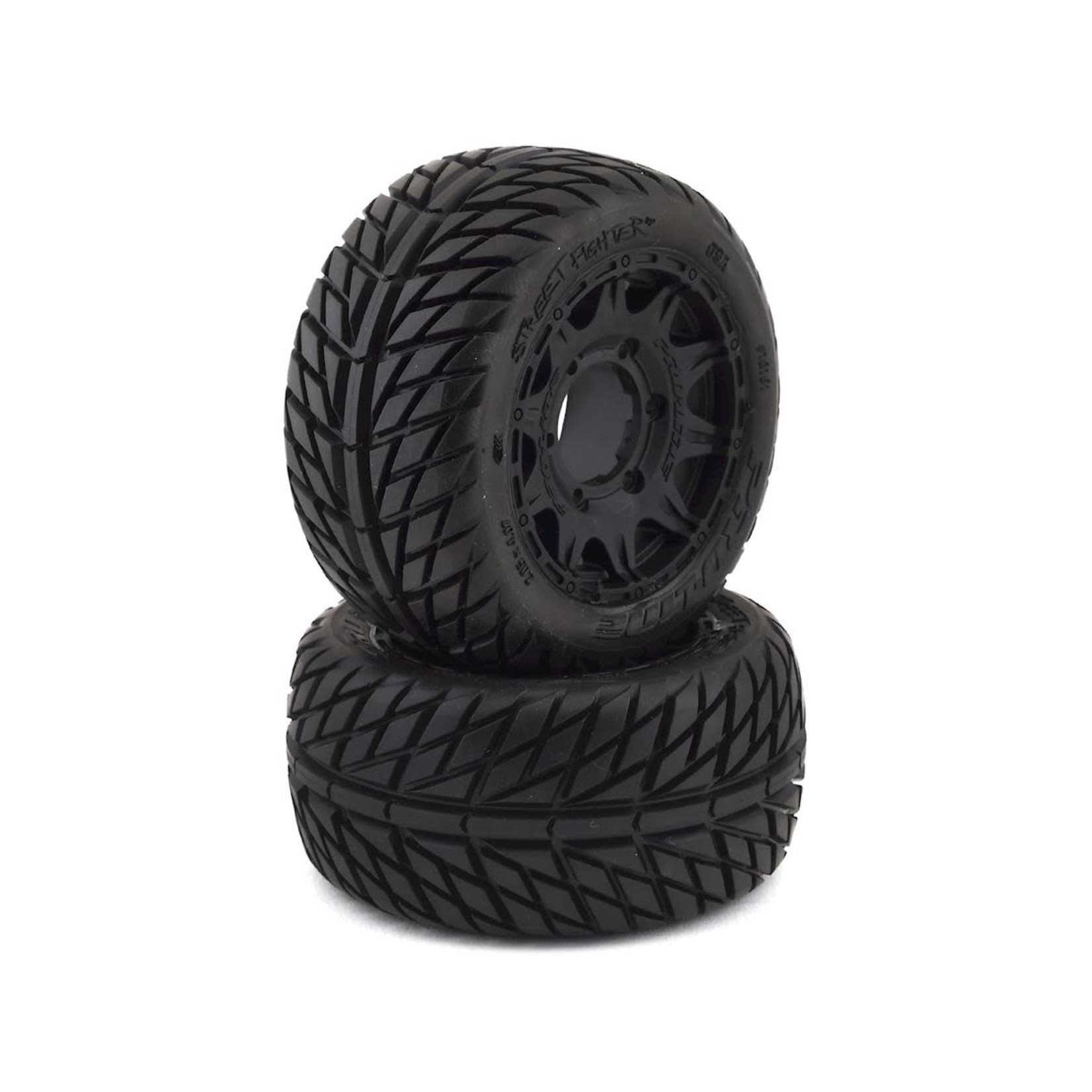 Pro-Line #PRO1016110  Pro-Line Street Fighter LP 2.8" Tires w/Raid Rear Wheels (2) (Black) (M2) w/12mm Removable Hex