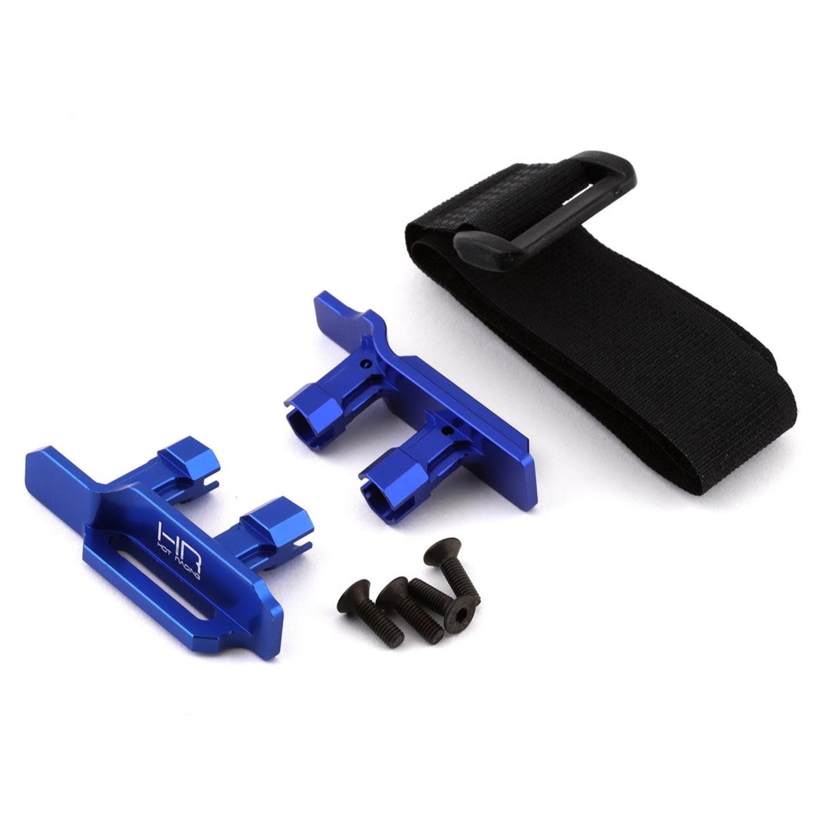 Hot Racing #MXX126X06 Hot Racing Traxxas Maxx Tall Battery Hold-Downs (Blue)