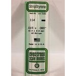 Evergreen Scale Models Evergreen 114 - .015" X .080" OPAQUE WHITE POLYSTYRENE STRIP #114