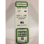Evergreen Scale Models Evergreen 117 - .015" X .156" OPAQUE WHITE POLYSTYRENE STRIP #117