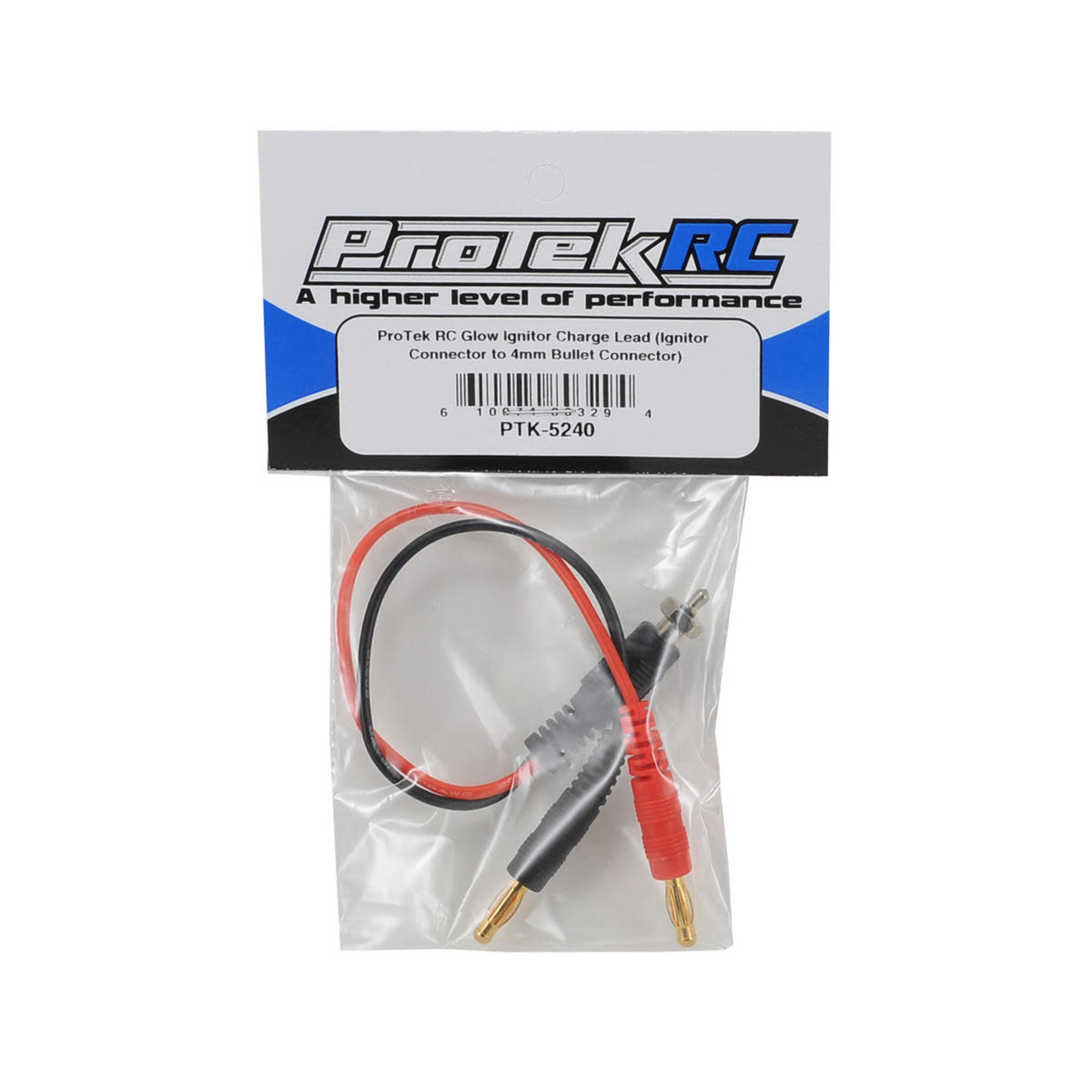 ProTek RC #PTK-5240 ProTek RC Glow Ignitor Charge Lead (Ignitor Connector to 4mm Bullet Connector)