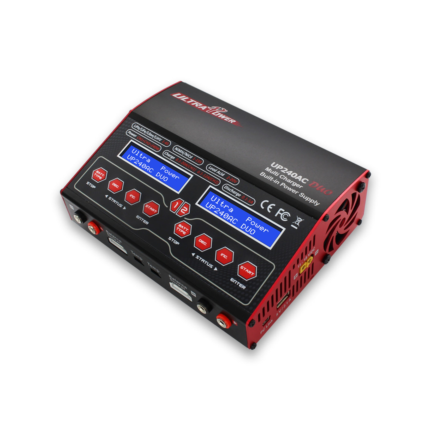 Ultra Power Ultra Power UP240 AC DUO 240 W Dual Port Multi-Chemistry AC/DC Charger #UPTUP240ACDUO