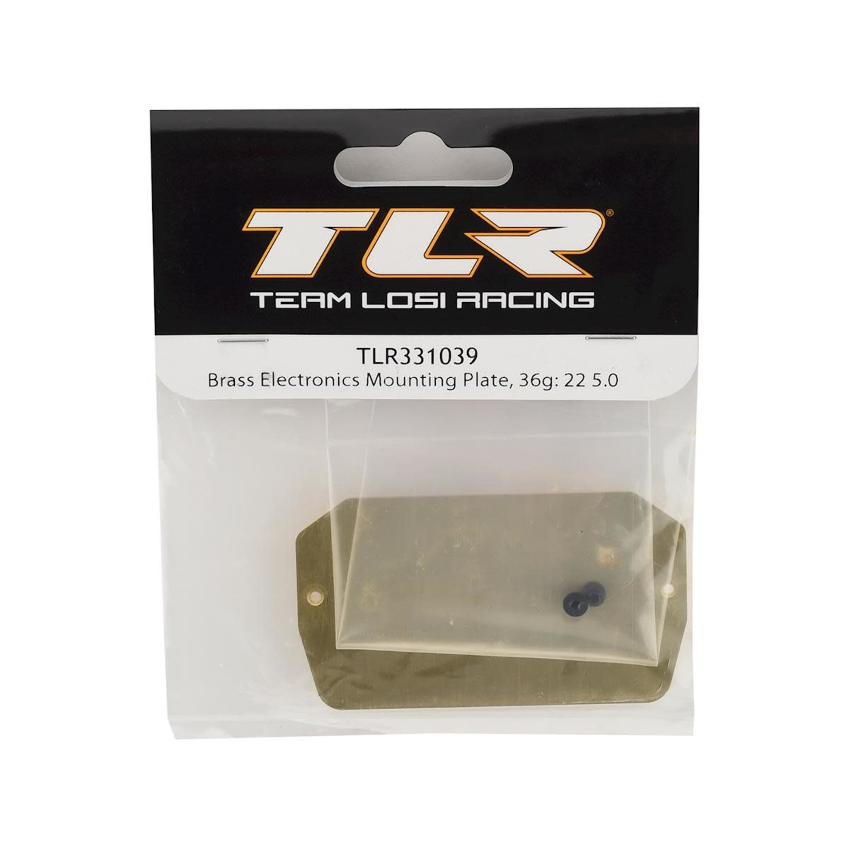 TLR Team Losi Racing 22 5.0 Brass Electronics Mounting Plate (36g) #TLR331039