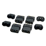 Maclan #MCL4268 Maclan XT90 Connectors, Black, w/ 4 Female Plugs